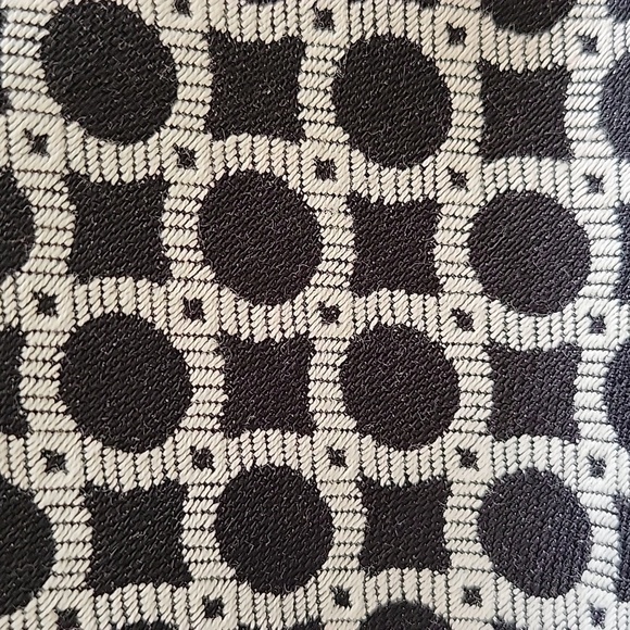 60s Retro Style NOTATIONS medium black with white circles jacket - Picture 3 of 5